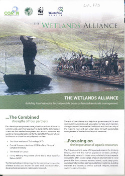 The wetlands alliance: building local capacity for sustainable, poverty-focused wetlands management