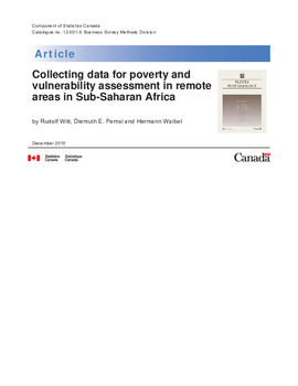 Collecting data for poverty and vulnerability assessment in remote areas in Sub-Saharan Africa