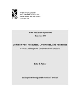 Common-pool resources, livelihoods, and resilience: critical challenges for governance in Cambodia