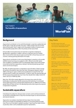 The benefits of aquaculture