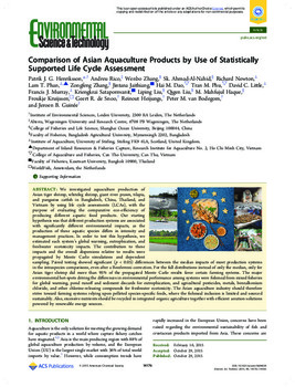 Comparison of Asian aquaculture products by use of statistically supported life cycle assessment
