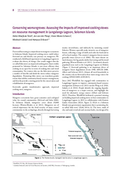 Conserving womangroves: Assessing the impacts of improved cooking stoves on resource management in Langalanga Lagoon, Solomon Islands