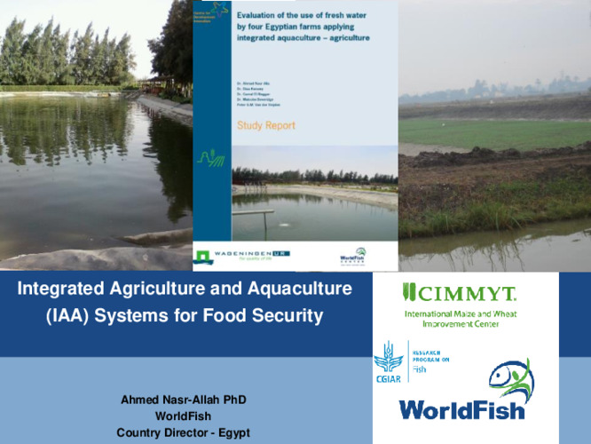 Integrated Agriculture and Aquaculture (IAA) Systems for Food Security