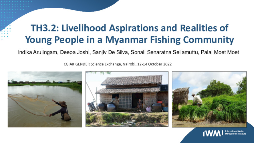 TH3.2: Livelihood Aspirations and Realities of Young People in a Myanmar Fishing Community