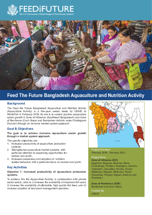 Feed The Future Bangladesh Aquaculture and Nutrition Activity