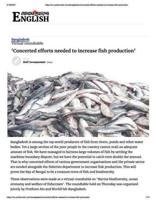 Marine Biodiversity, Ocean Based Economy and Fishermen Welfare