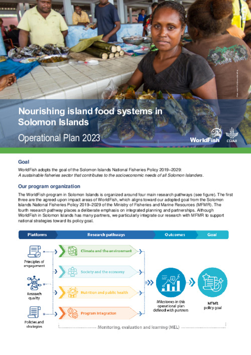 Nourishing island food systems in Solomon Islands: Operational Plan 2023