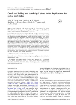 Coral reef fishing and coral-algal phase shifts: implications for global reef status