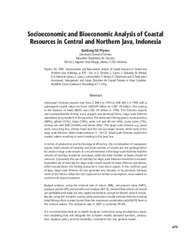 Socioeconomic and bioeconomic analysis of coastal resources in central and northern Java, Indonesia