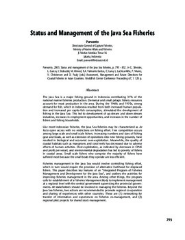 Status and management of the Java sea fisheries