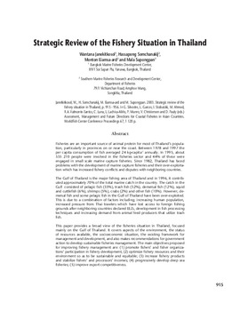 Strategic review of the fishery situation in Thailand