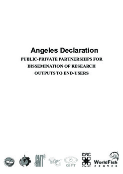 Angeles declaration: public-private partnerships for dissemination of research outputs to end-users