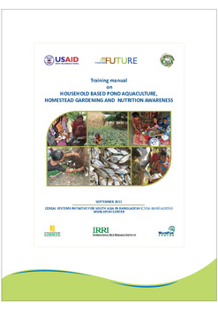 Training manual on household based pond aquaculture,homestead gardening and nutrition awareness