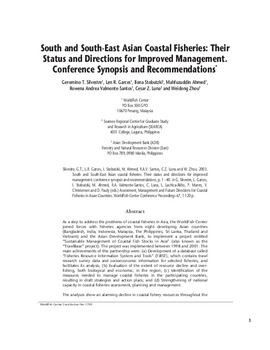 South and south-east Asian coastal fisheries: their status and directions for improved management: conference synopsis and recommendations