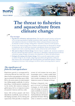 The threat to fisheries and aquaculture from climate change