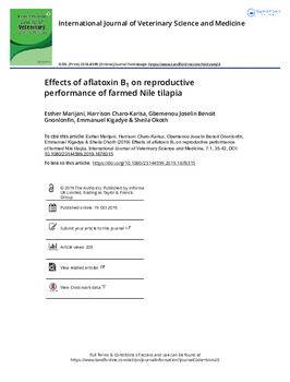 Effects of aflatoxin B1 on reproductive performance of farmed Nile tilapia