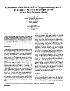 Exploitation of the dolphin-fish Coryphaena hippurus L. off Ecuador: analysis by length-based virtual population analysis