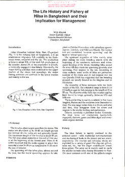 The life history and fishery of hilsa in Bangladesh and their implication for management