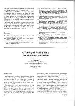A theory of fishing for a two-dimensional world