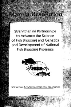 Manila Resolution: strengthening partnerships to advance the science of fish breeding and genetics and development of national fish breeding programs