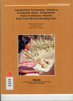 Aquaculture technology adoption in Kapasia thana, Bangladesh: some preliminary results from farm record-keeping data