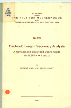 Electronic length frequency analysis: a revised and expanded user's guide to ELEFAN 0, 1 and 2