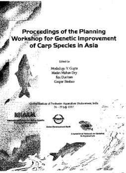 Proceedings of the collaborative research and training on genetic improvement of carp species in Asia