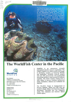 The WorldFish Center in the Pacific