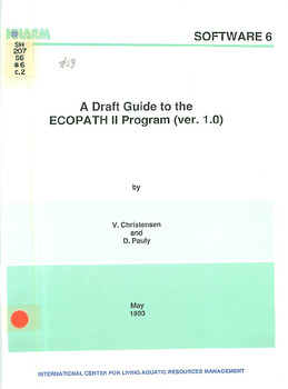 A draft guide to the ECOPATH II program (ver. 1.0)