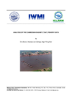 Analysis of the Cambodian bagnet ("dai") fishery data