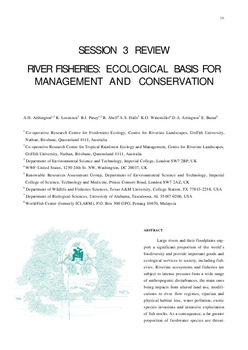 River fisheries: ecological bases for management and conservation