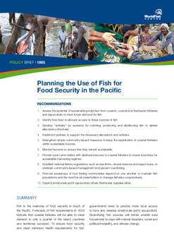 Planning the use of fish for food security in the Pacific