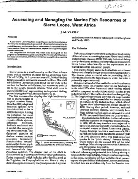 Assessing and managing the marine fish resources of Sierra Leone, West Africa