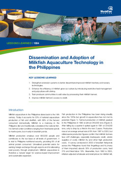 Dissemination and adoption of milkfish aquaculture technology in the Philippines
