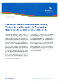 Fish out of water? Inter-sectoral conflicts, trade-offs and synergies in freshwater resource and coastal zone management