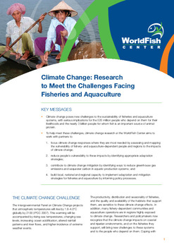 Climate change: research to meet the challenges facing fisheries and aquaculture
