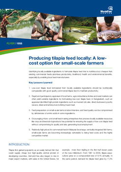 Producing tilapia feed locally: a low-cost option from small-scale farmers