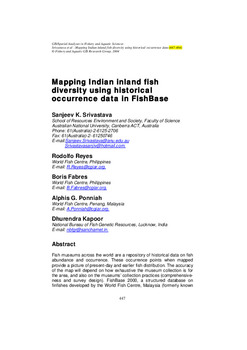 Mapping Indian inland fish diversity using histoical occurrence data in Fishbase