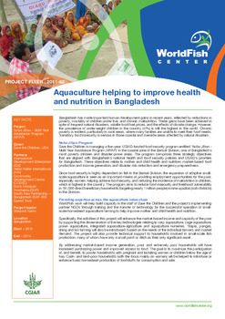 Aquaculture helping to improve health and nutrition in Bangladesh