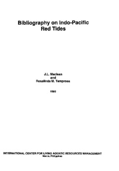 Bibliography on Indo-Pacific red tides