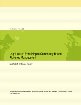 Legal issues pertaining to community based fisheries management