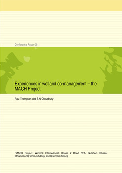 Experiences in wetland co-management: the MACH project