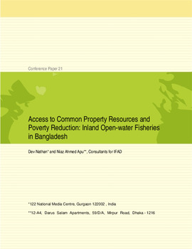 Access to common property resource and poverty reduction: inland open-water fisheries in Bangladesh