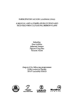 Participatory action learning (PAL) : a manual and a compilation of pond and rice field fish culture PAL sessions plans