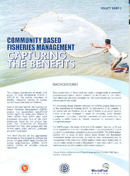 Community based fisheries management : capturing the benefits