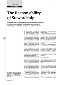 Siem Reap meet: the responsibility of stewardship