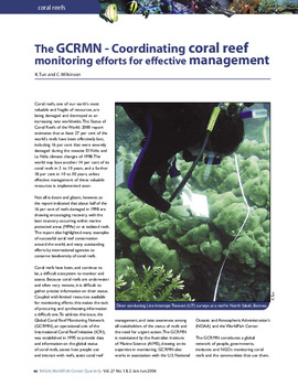 The GCRMN - coordinating coral reef monitoring efforts for effective management