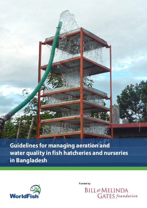 Guidelines for managing aeration and water quality in fish hatcheries and nurseries in Bangladesh