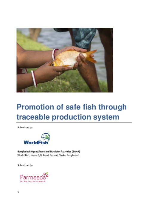 Promotion of safe fish through traceable production system