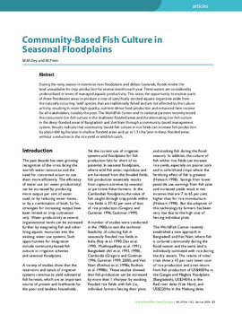 Community-Based Fish Culture in Seasonal Floodplains